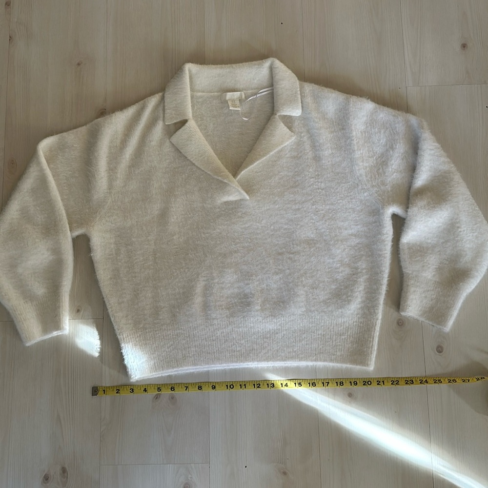 Fuzzy White Sweater